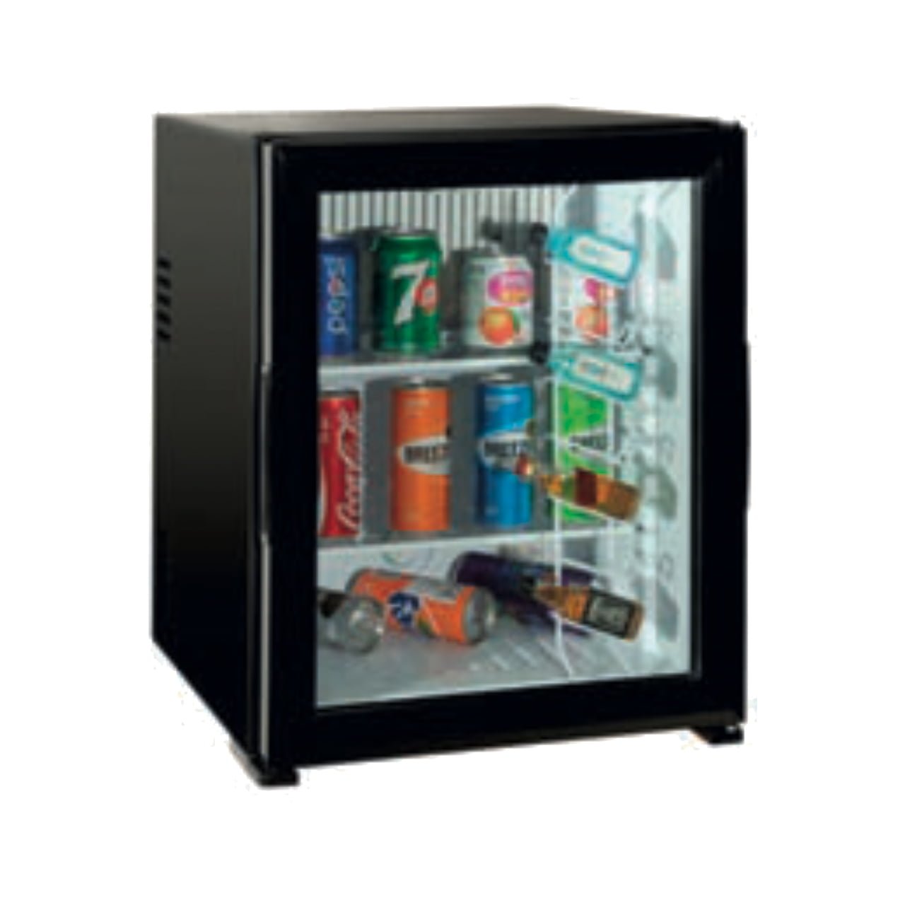 silent absorption mini bar 40L glass door hotel display fridge