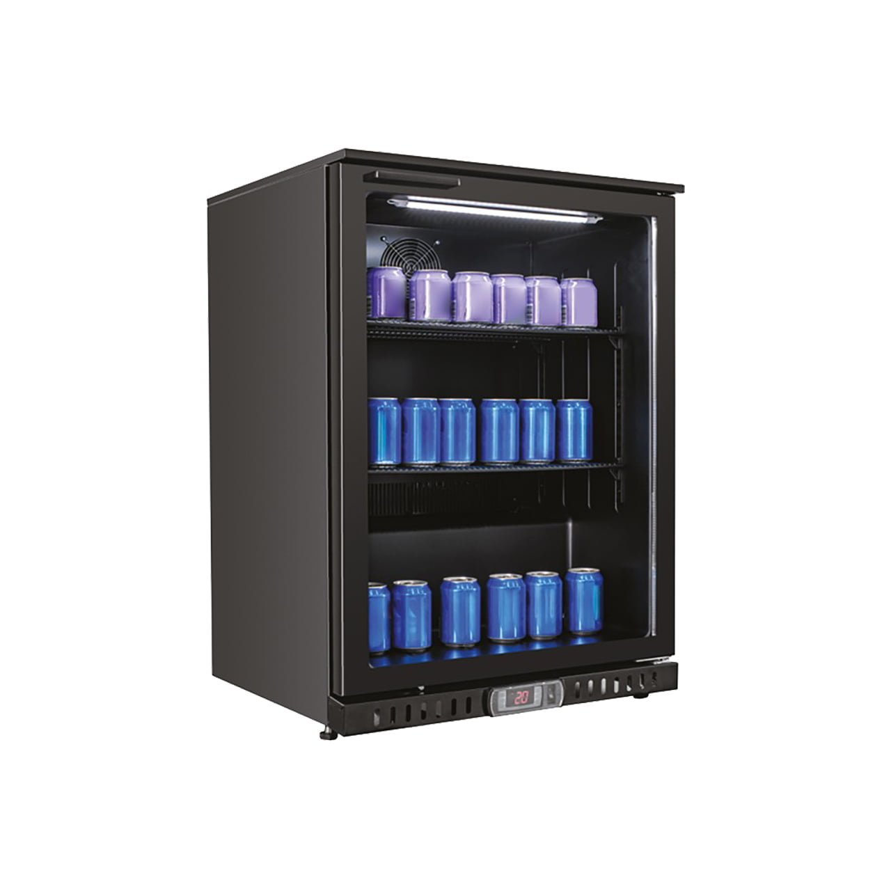back bar cooler hinged doors