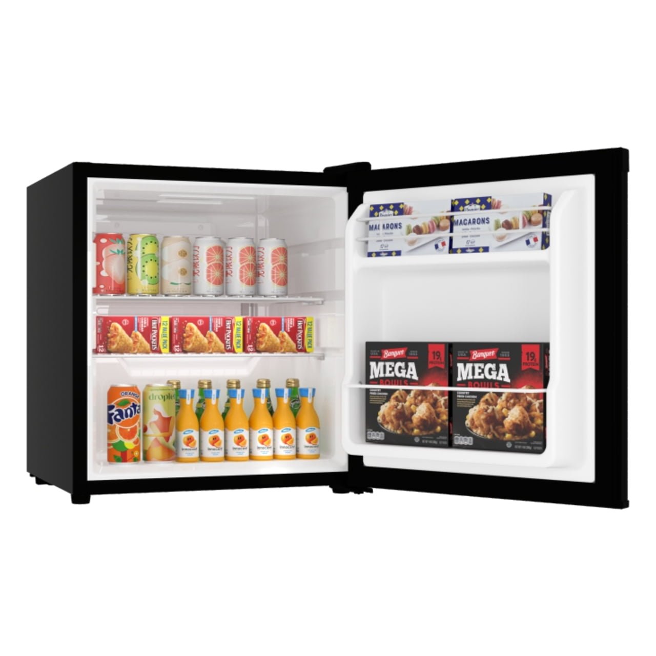 compressor minibar 47L interior storage hotel fridge open door