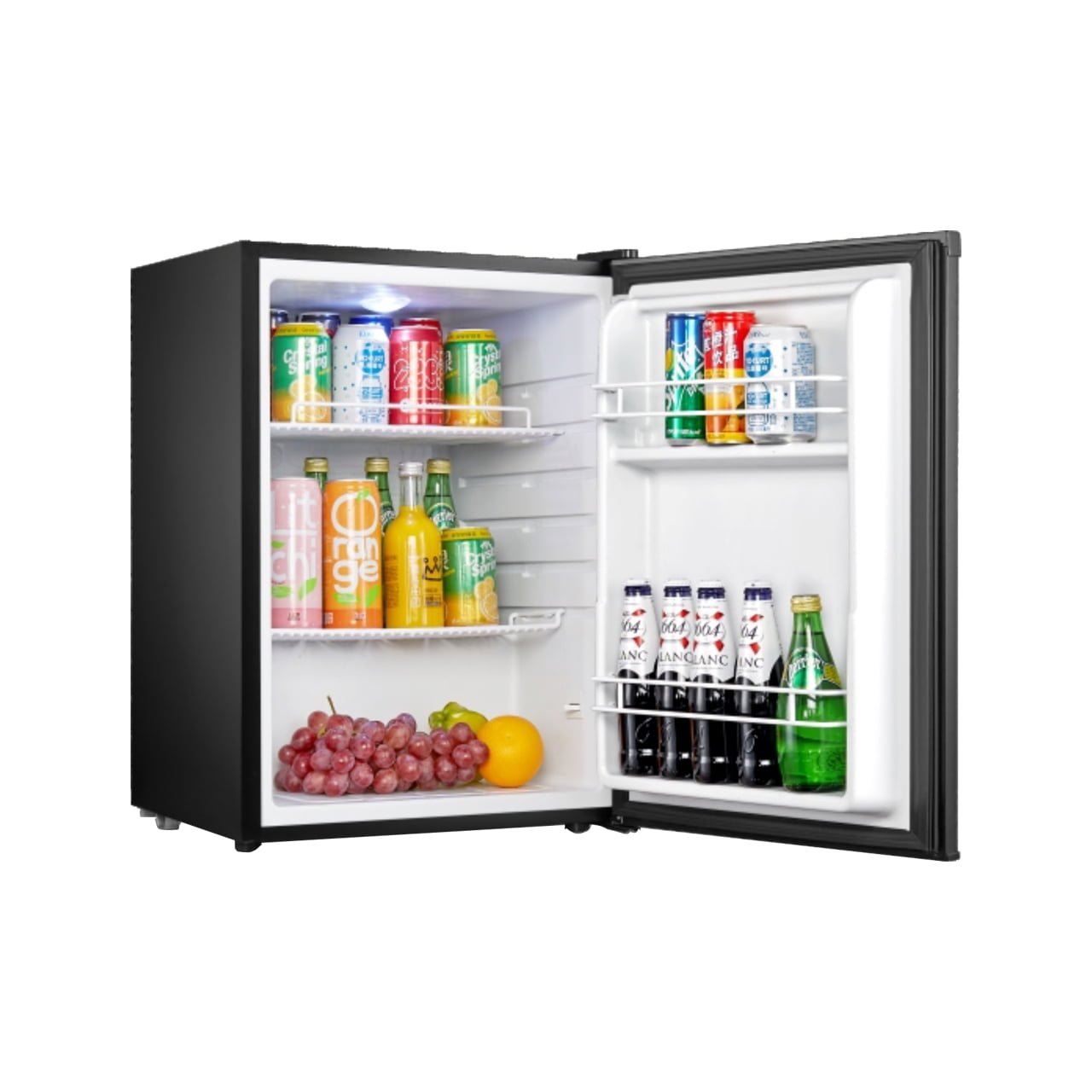 compressor minibar 56L interior storage hotel fridge open