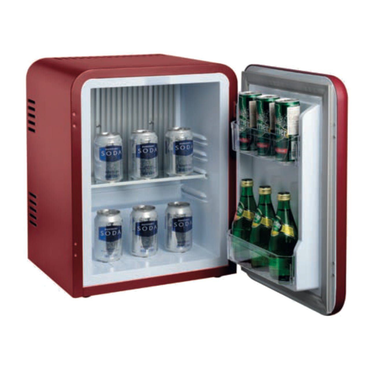silent retro absorption mini bar 30L open door interior