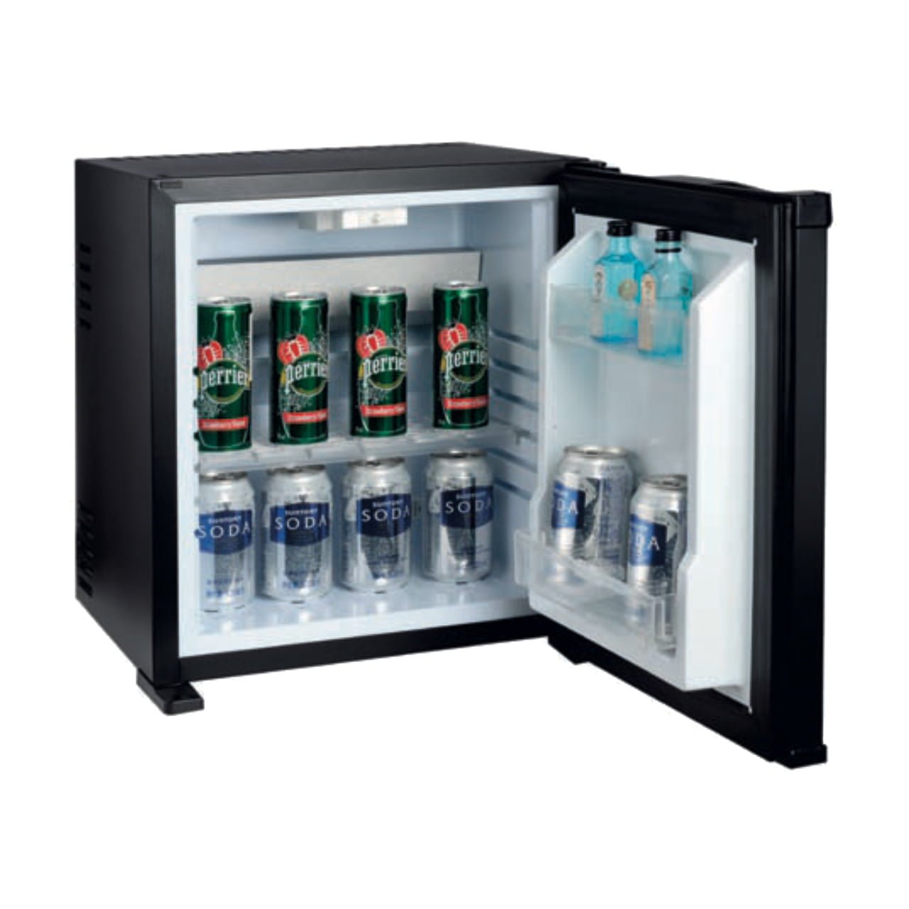 silent absorption mini bar 28L open door interior