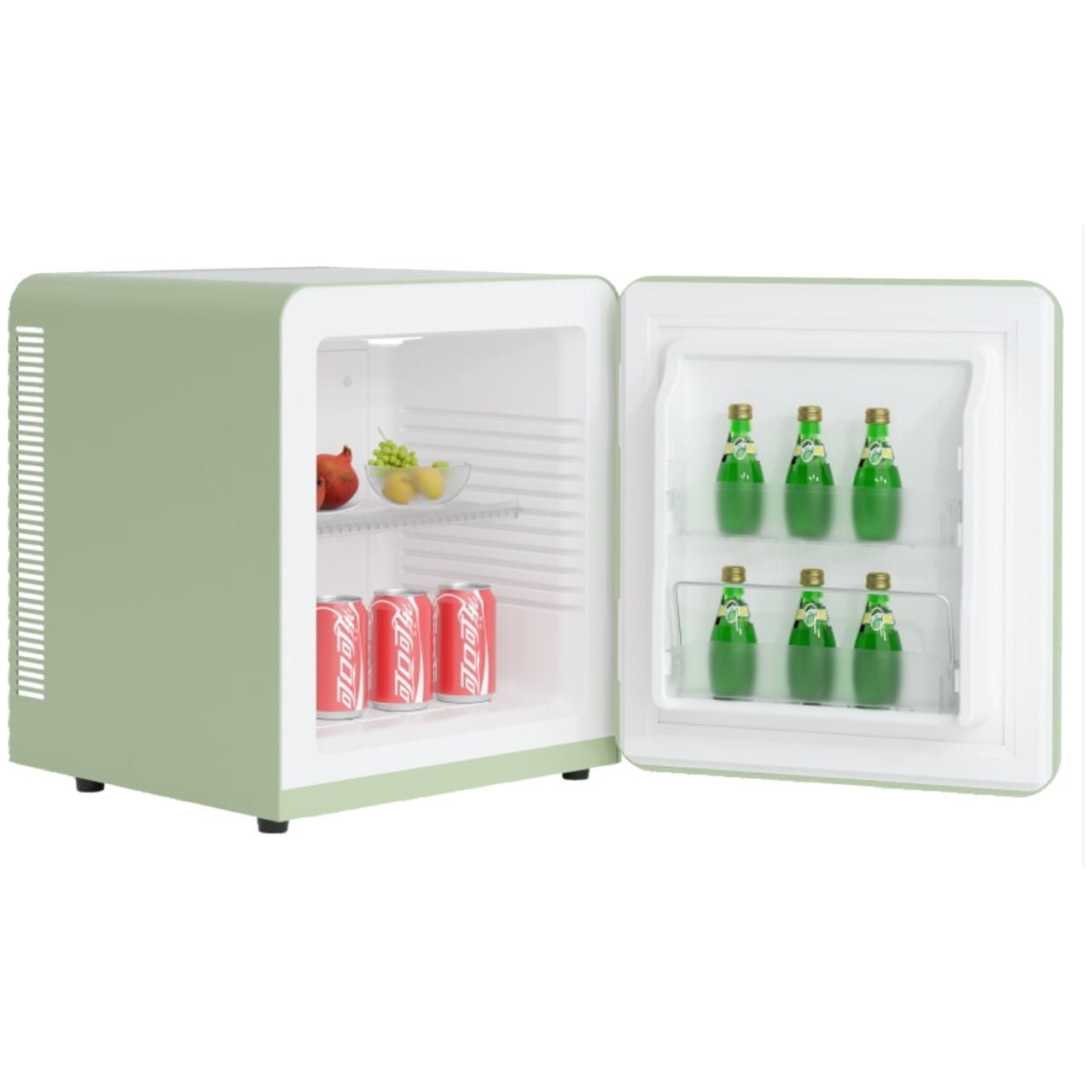silent retro mini bar 26L open door interior storage