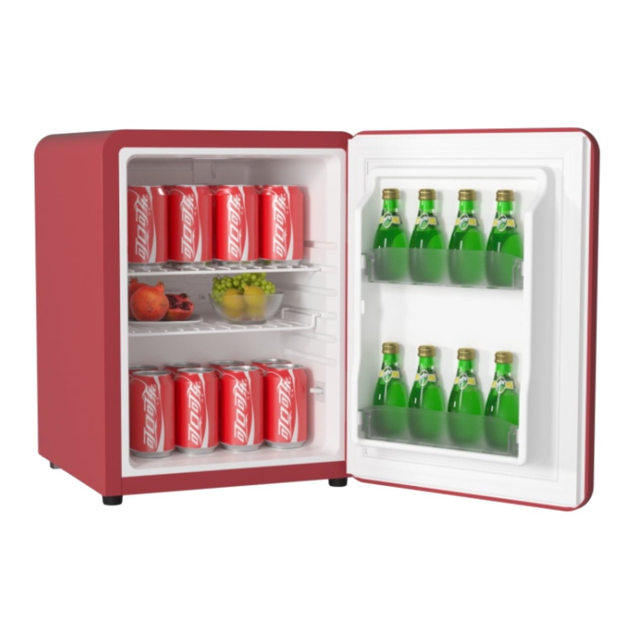 silent retro mini bar 35L open door interior storage
